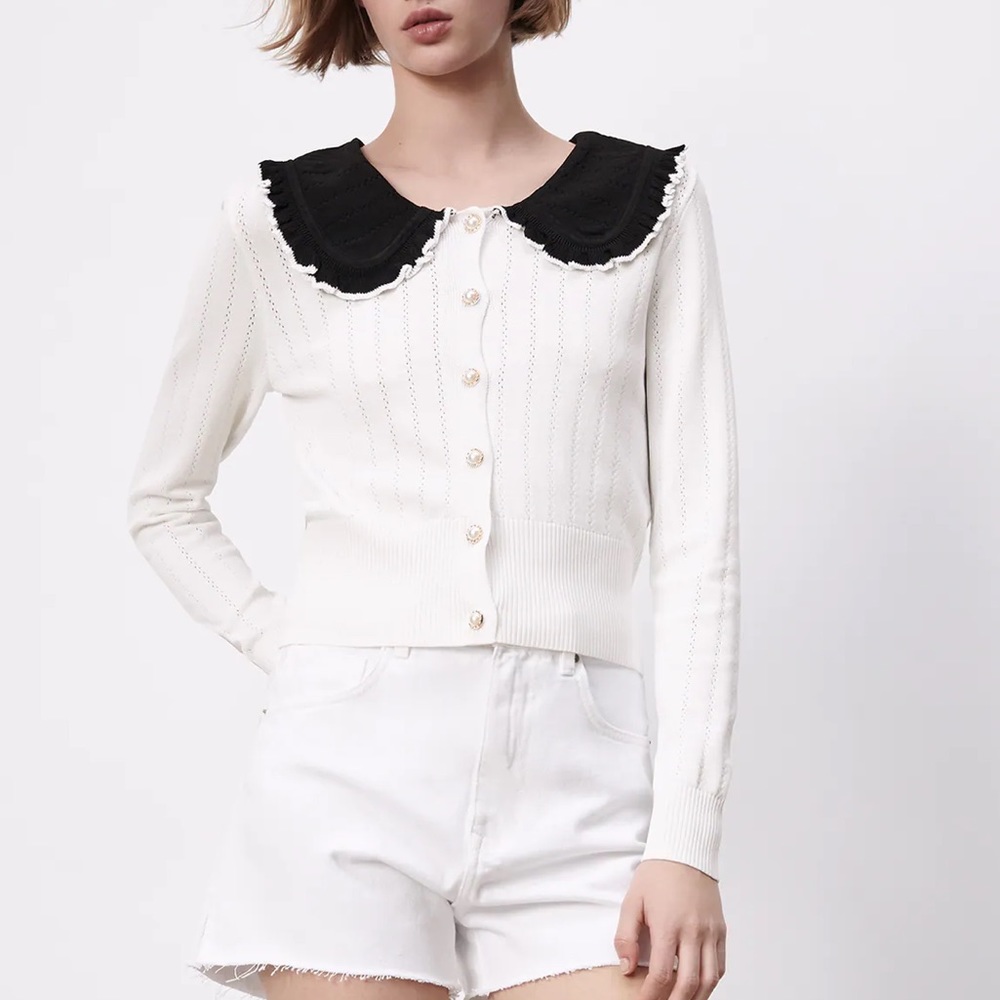 ZARA Collar Knit Cardigan